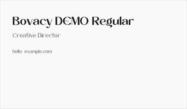 Bovacy DEMO Regular Business Card