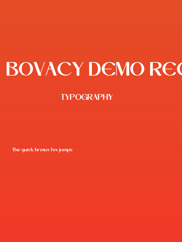 Bovacy DEMO Regular Poster