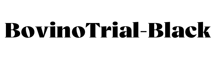 BovinoTrial-Black  免费字体下载