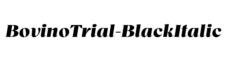 BovinoTrial-BlackItalic  لخطوط تنزيل
