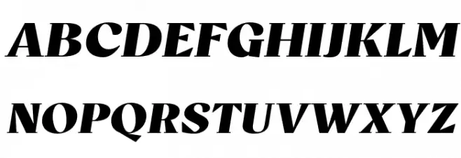 BovinoTrial-BlackItalic 字体 大写