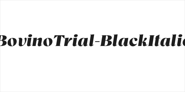 BovinoTrial-BlackItalic Logo