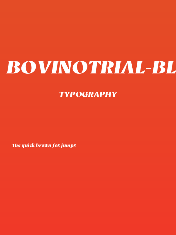 BovinoTrial-BlackItalic Poster