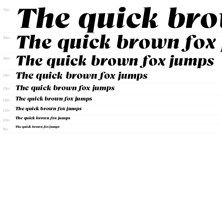 BovinoTrial-BlackItalic Waterfall