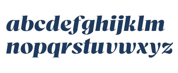 BovinoTrial-BlackItalic Lowercase