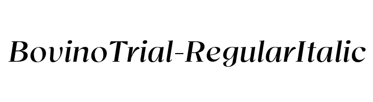 BovinoTrial-RegularItalic  नि: शुल्क फ़ॉन्ट्स डाउनलोड