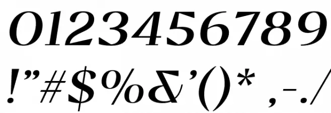 BovinoTrial-RegularItalic Font OTHER CHARS