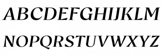 BovinoTrial-RegularItalic Fonte MAIÚSCULAS