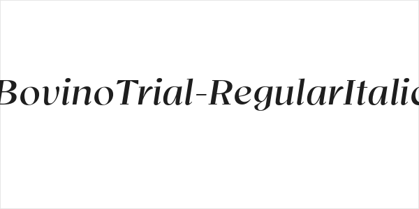 BovinoTrial-RegularItalic Logo