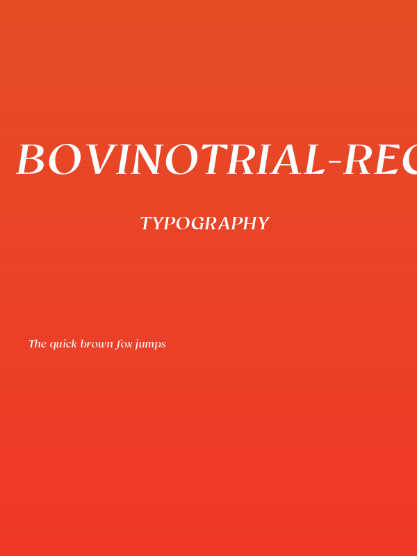 BovinoTrial-RegularItalic Poster