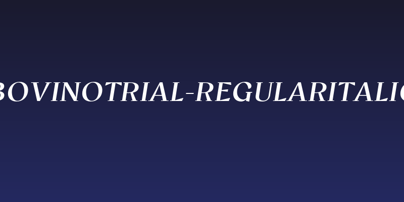 BovinoTrial-RegularItalic Social Header