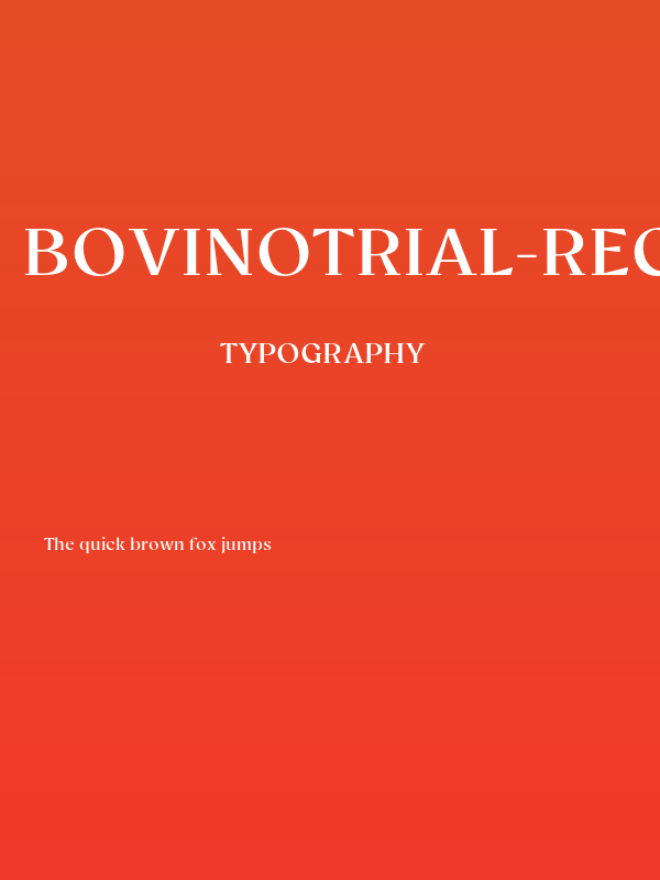 BovinoTrial-Regular Poster