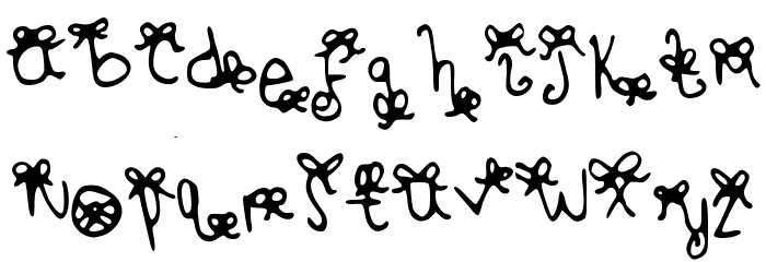 BowBowBlackSheep Font LOWERCASE
