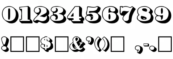 BowersShadow Font OTHER CHARS