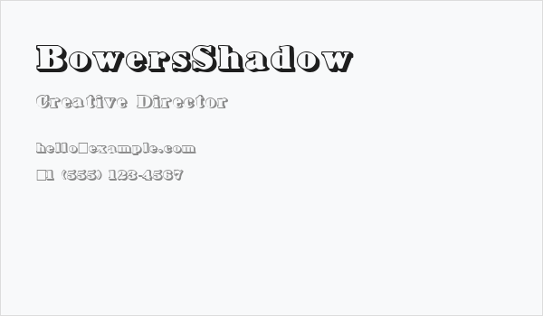 BowersShadow Business Card