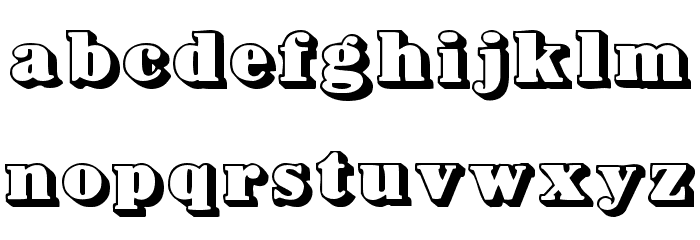 BowersShadow Font LOWERCASE