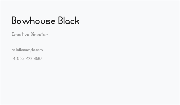 Bowhouse Black Business Card