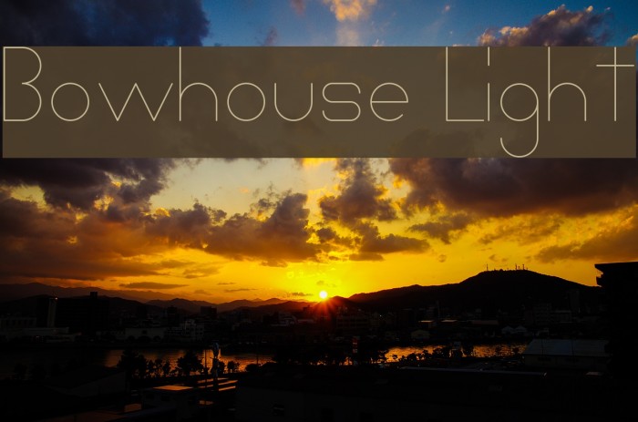 Bowhouse Light Font examples