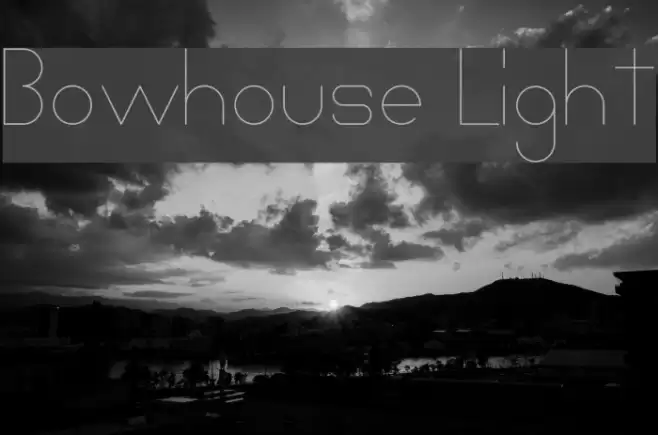 Bowhouse Light Font examples