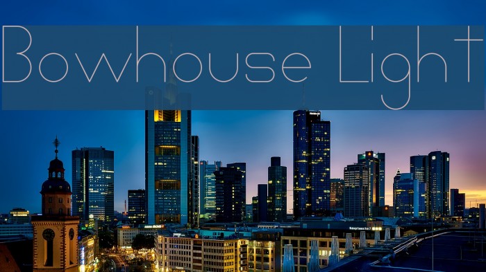 Bowhouse Light Font examples