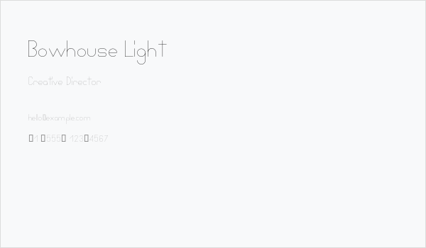 Bowhouse Light Business Card