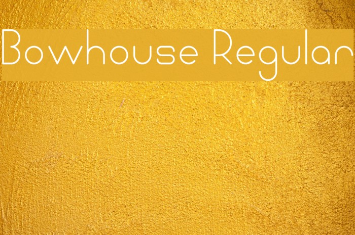 Bowhouse Regular Font examples