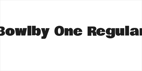 Bowlby One Regular Logo