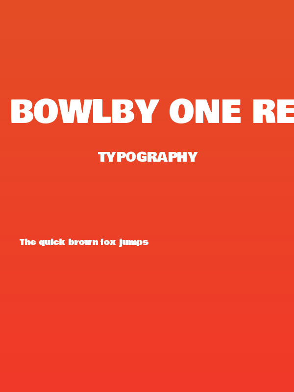 Bowlby One Regular Poster