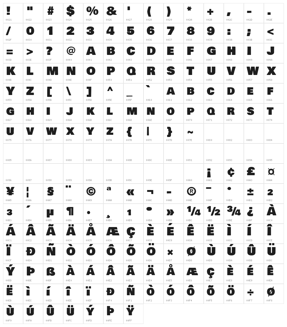 Bowlby One SC Regular Character Map