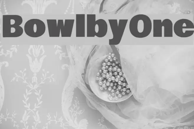 BowlbyOne Fonte examples