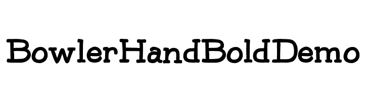 Bowler Hand Bold Demo  Frei Schriftart Herunterladen