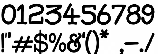 Bowler Hand Bold Demo Font OTHER CHARS