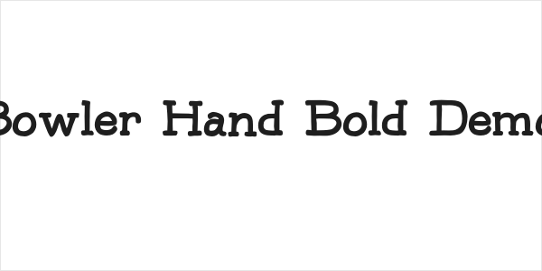 Bowler Hand Bold Demo Logo