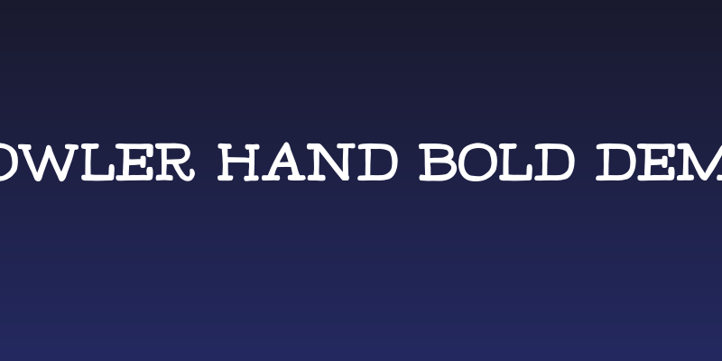 Bowler Hand Bold Demo Social Header