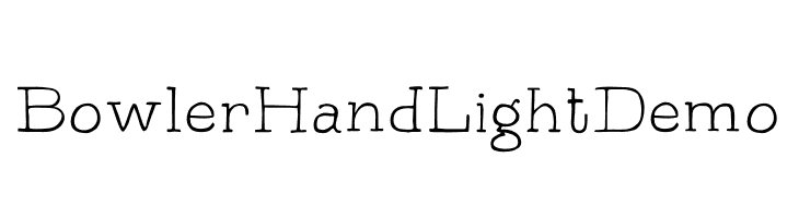 Bowler Hand Light Demo  font caratteri gratis