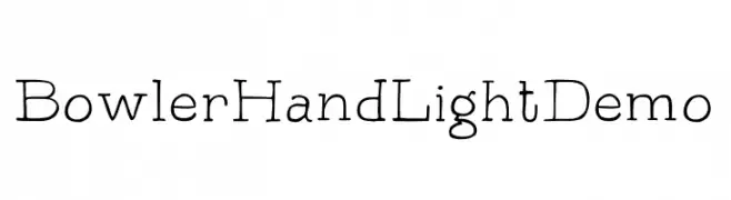Bowler Hand Light Demo  Fuentes Gratis Descargar
