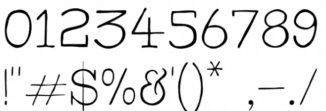 Bowler Hand Light Demo Font OTHER CHARS