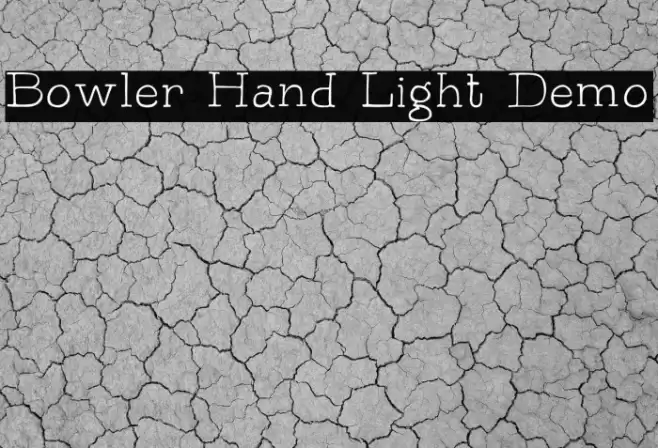 Bowler Hand Light Demo Font examples
