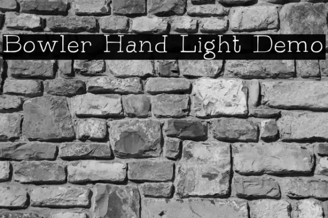 Bowler Hand Light Demo Font examples