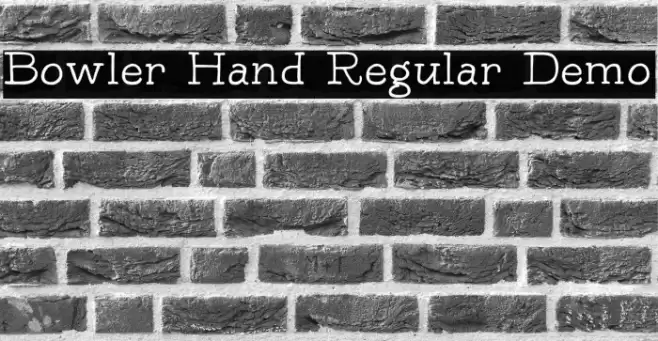 Bowler Hand Regular Demo Font examples