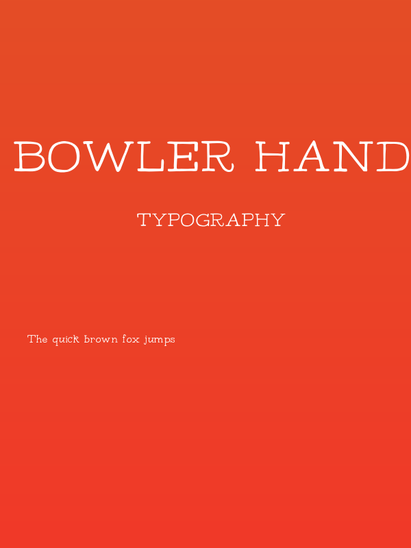 Bowler Hand Regular Demo Poster