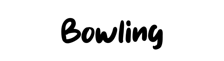 Bowling  フリーフォントのダウンロード
