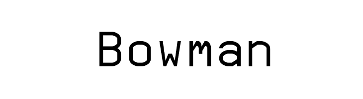 Bowman  Frei Schriftart Herunterladen