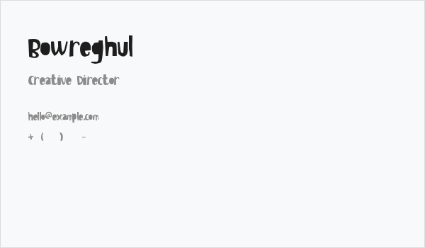 Bowreghul Business Card
