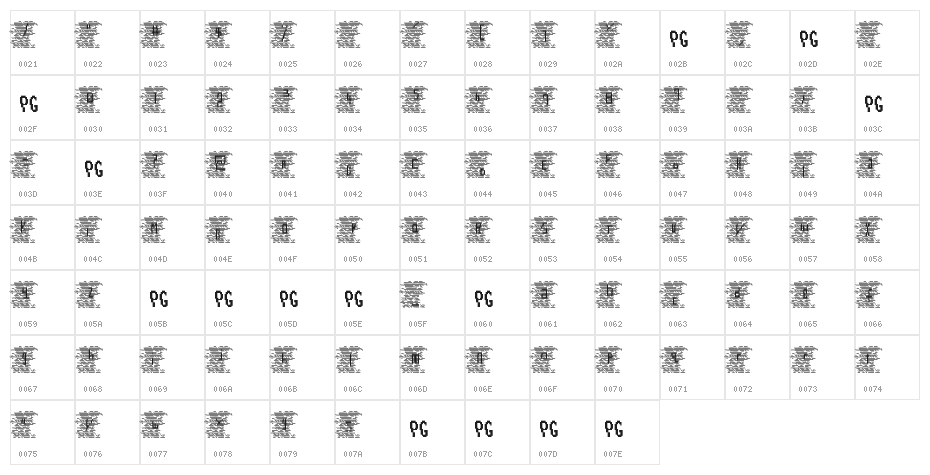 Bowser Rampages Again Regular Character Map