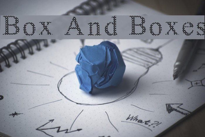 Box And Boxes Font examples