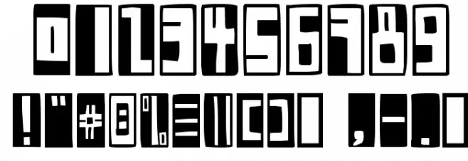 Box Font Negative フォント その他の文字