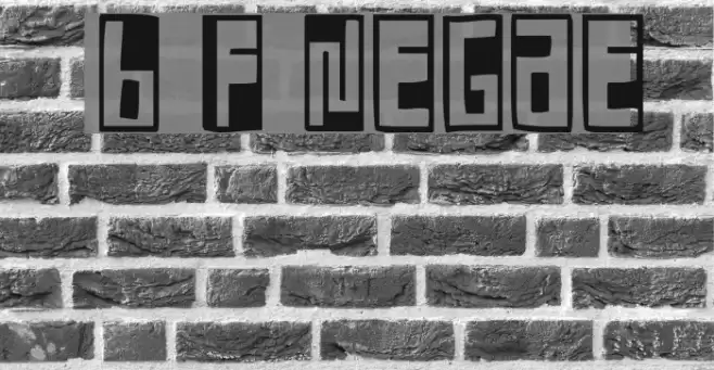 Box Font Negative フォント examples