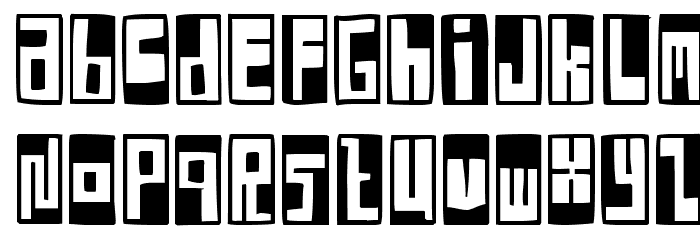 Box Font Negative Font LOWERCASE