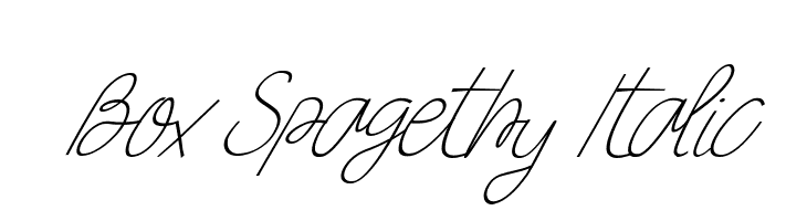 Box Spagethy Italic  フリーフォントのダウンロード